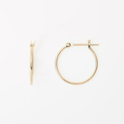 K10 イエローゴールド フープ ピアス（15mm）