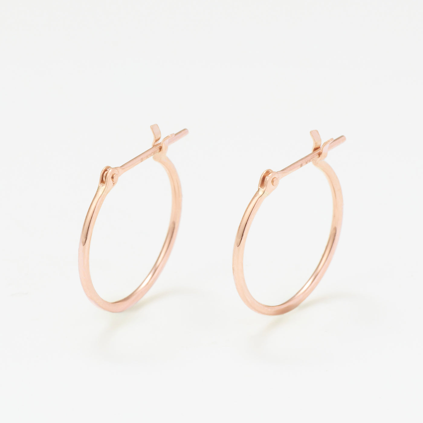 K10 ピンクゴールド フープ ピアス（15mm）