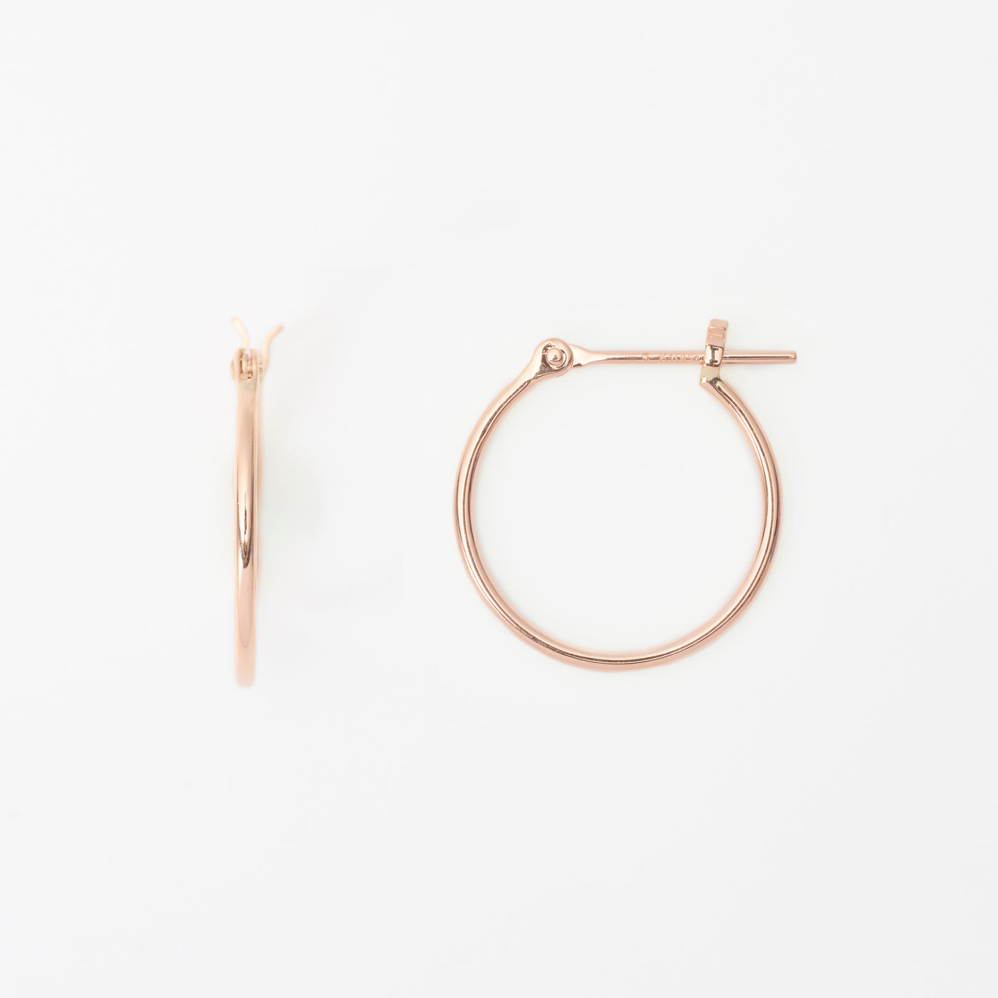 K10 ピンクゴールド フープ ピアス（15mm）