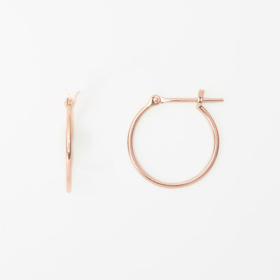 K10 ピンクゴールド フープ ピアス（15mm）