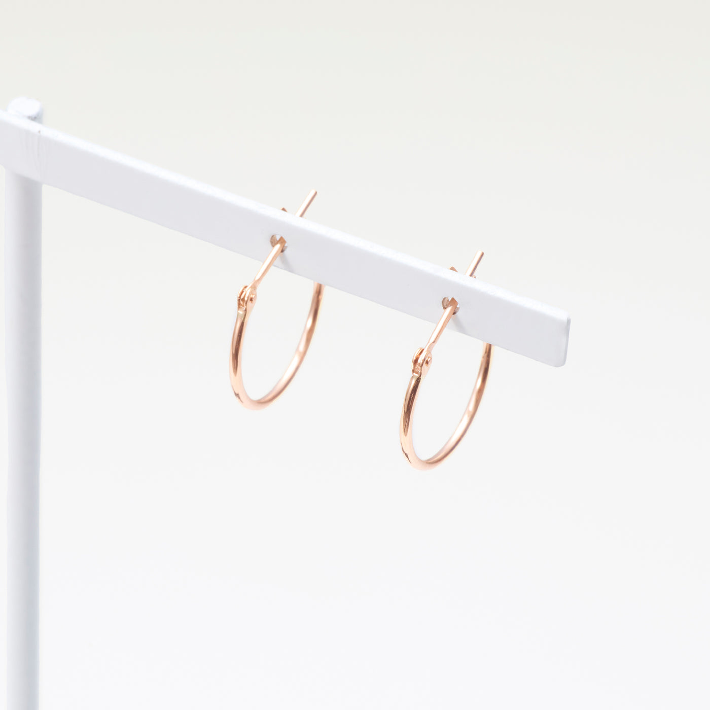 K10 ピンクゴールド フープ ピアス（15mm）