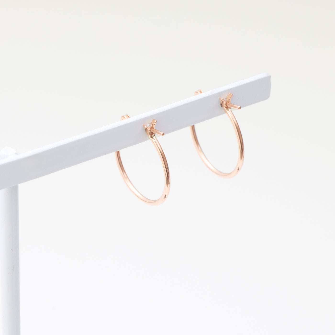 K10 ピンクゴールド フープ ピアス（15mm）