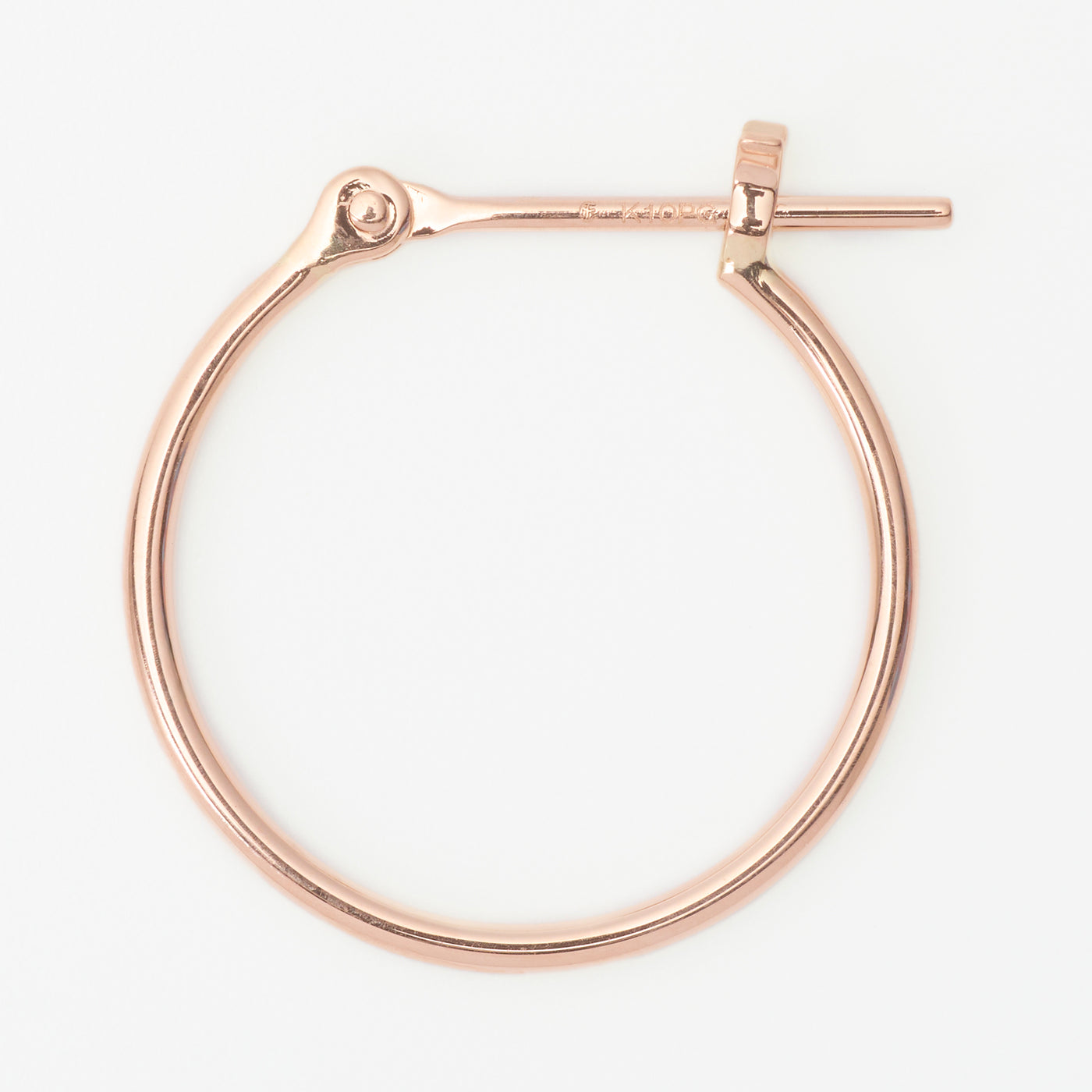 K10 ピンクゴールド フープ ピアス（15mm）