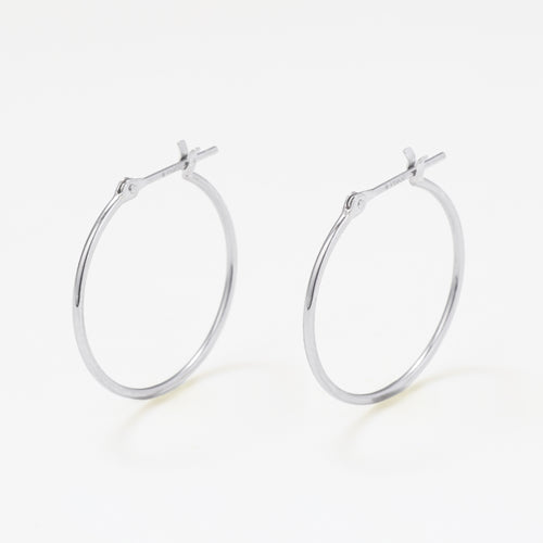 プラチナ フープ ピアス（20mm）