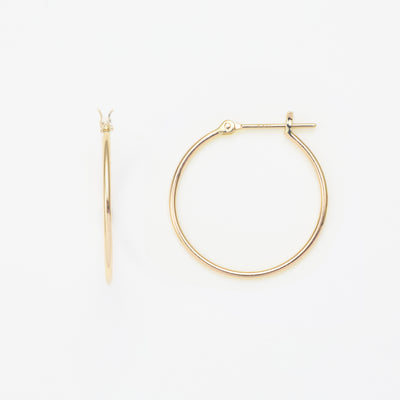 K10 イエローゴールド フープ ピアス（20mm）