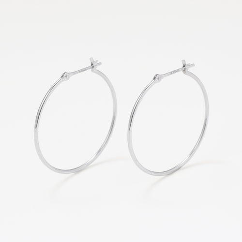 プラチナ フープ ピアス（25mm）