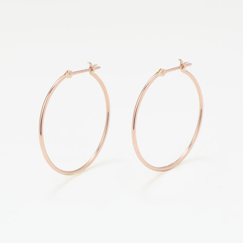 K18 ピンクゴールド フープ ピアス（25mm）