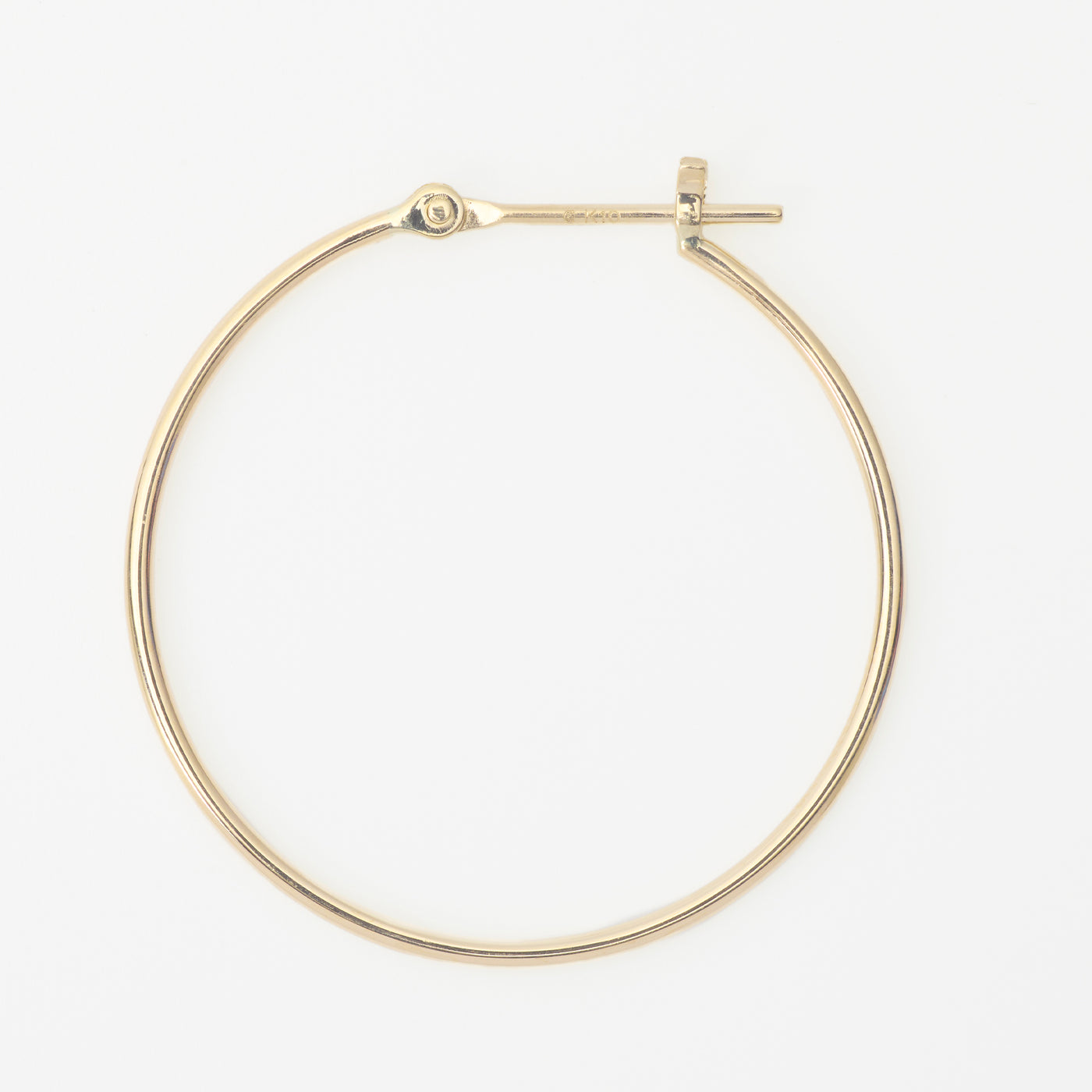 K10 イエローゴールド フープ ピアス（25mm）