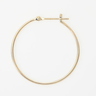 K10 イエローゴールド フープ ピアス（25mm）