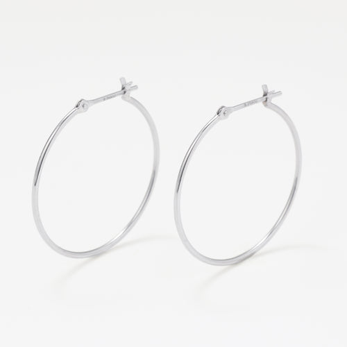 プラチナ フープ ピアス（30mm）