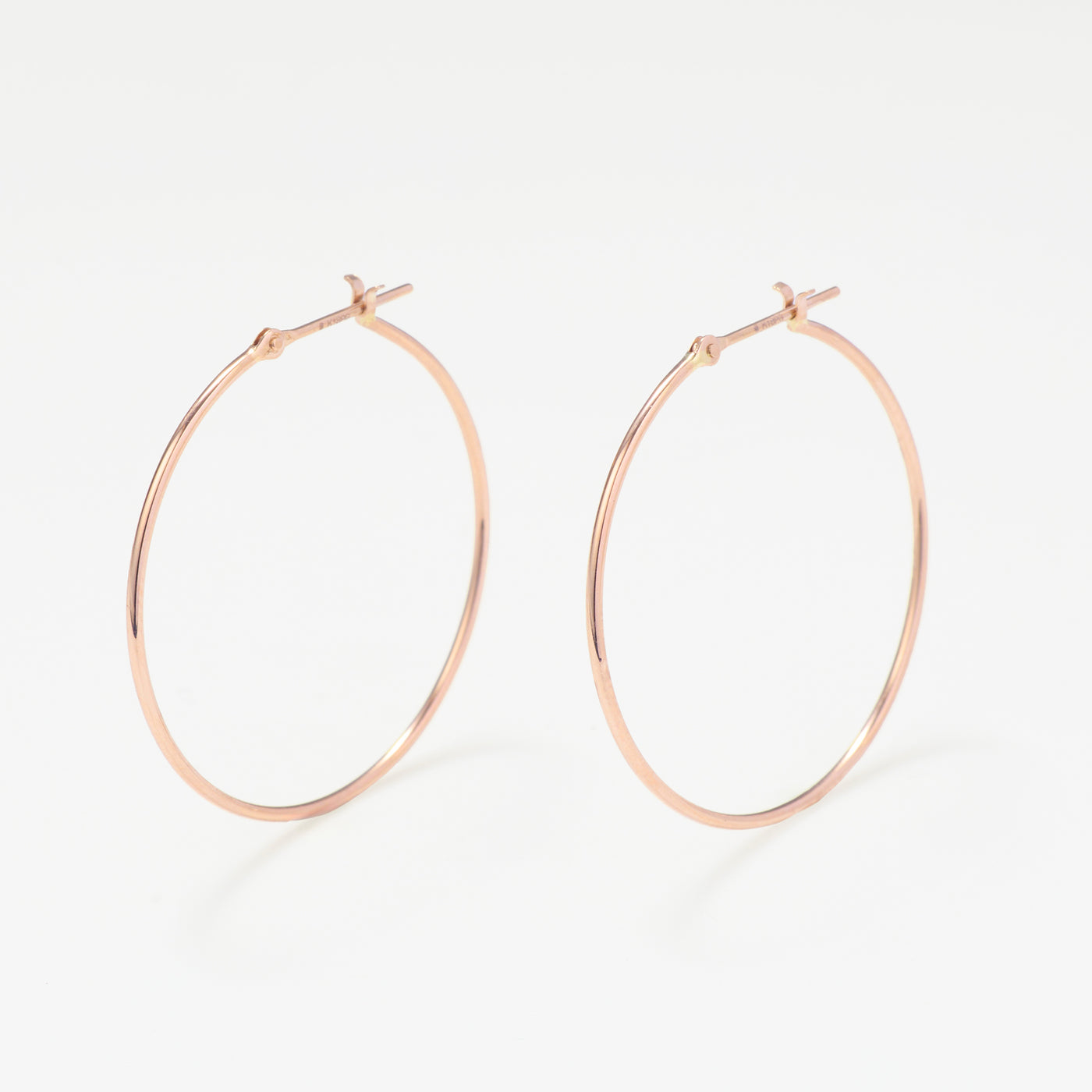 K18 ピンクゴールド フープ ピアス（30mm）