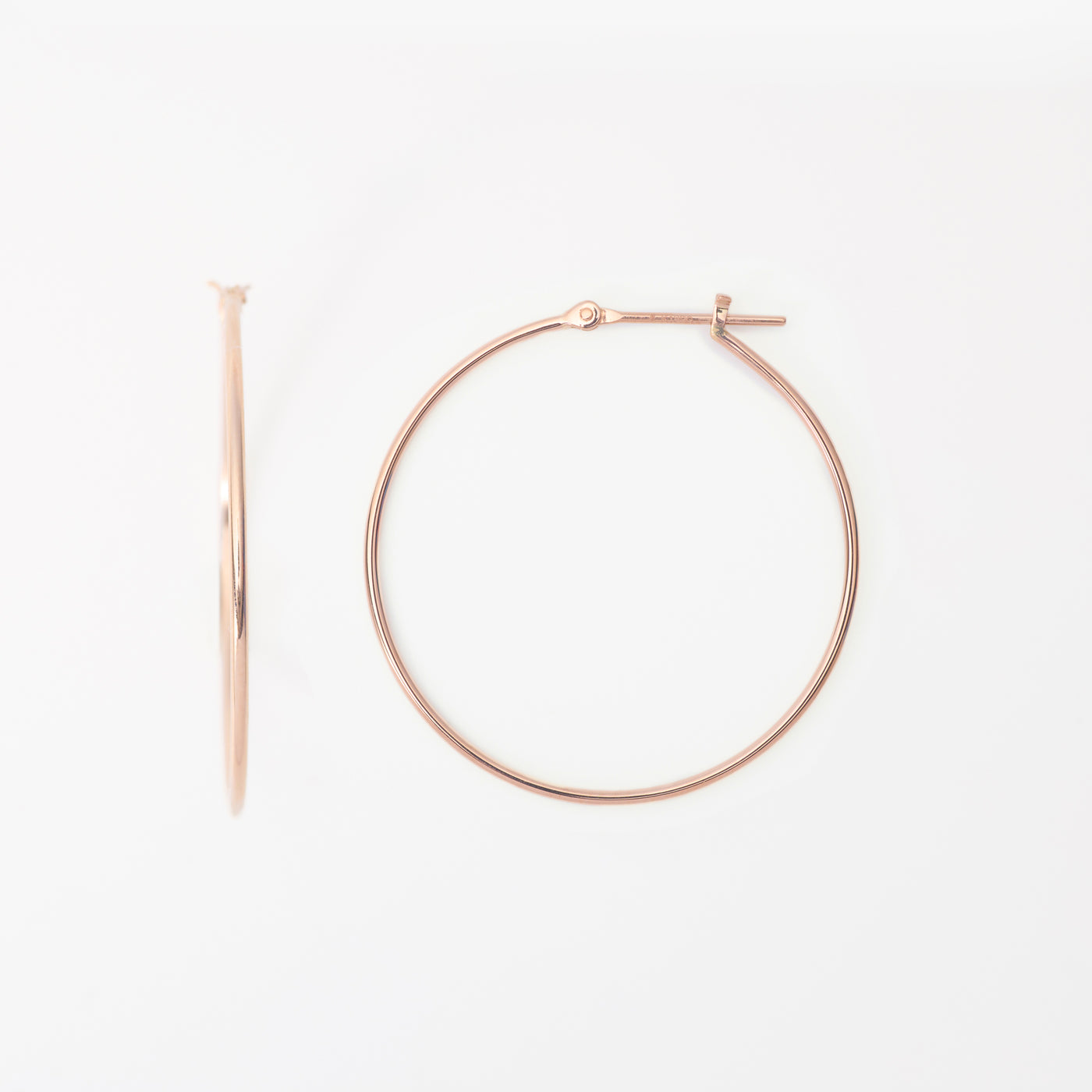 K18 ピンクゴールド フープ ピアス（30mm）