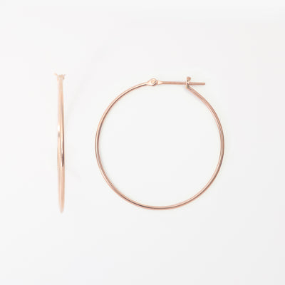 K18 ピンクゴールド フープ ピアス（30mm）