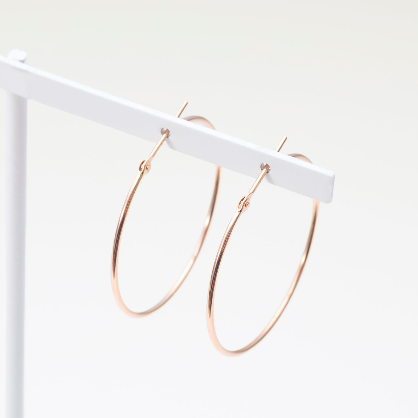 K18 ピンクゴールド フープ ピアス（30mm）