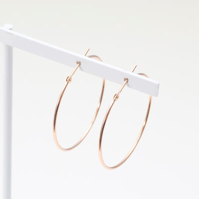 K18 ピンクゴールド フープ ピアス（30mm）