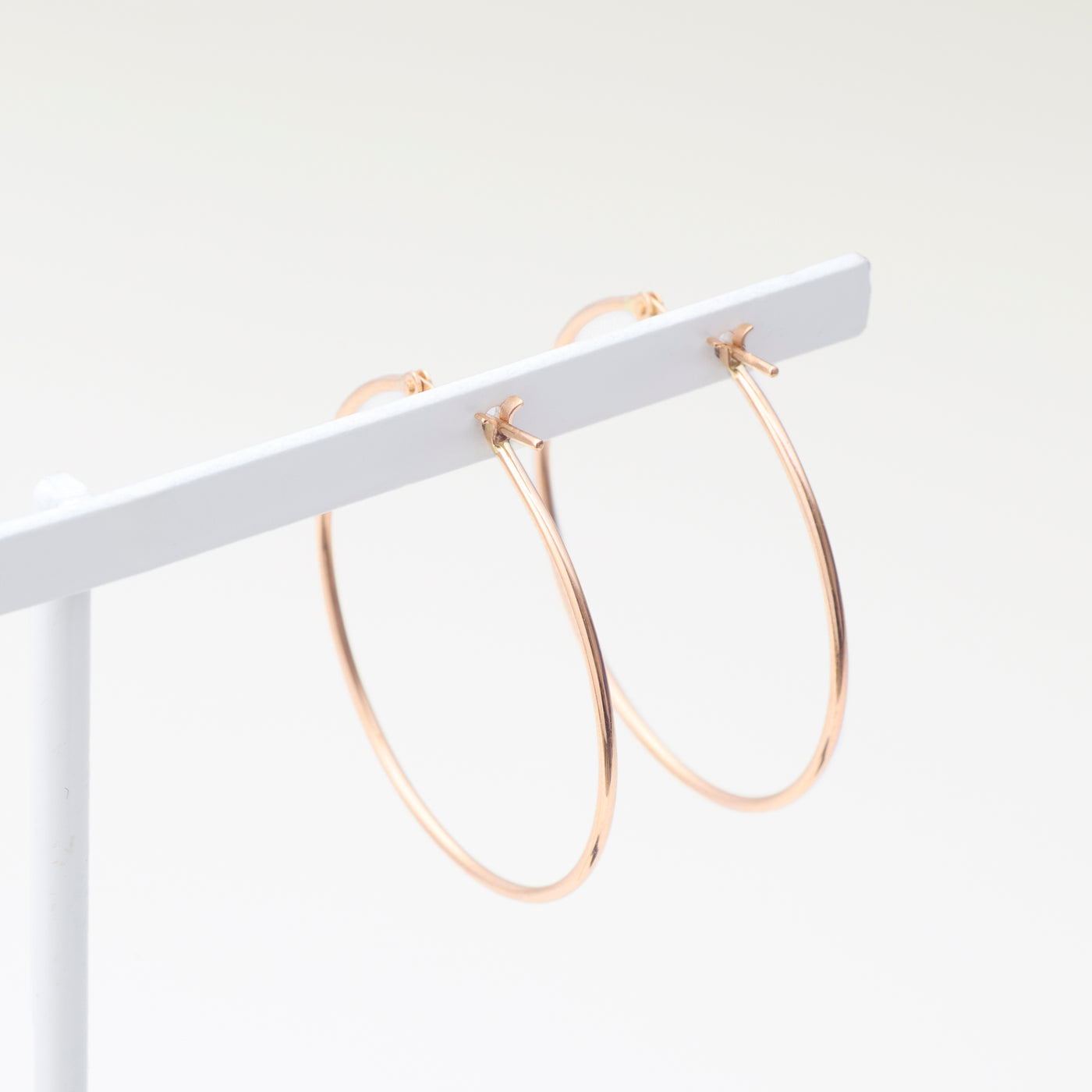 K18 ピンクゴールド フープ ピアス（30mm）