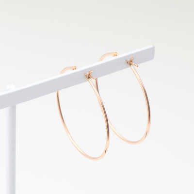 K18 ピンクゴールド フープ ピアス（30mm）