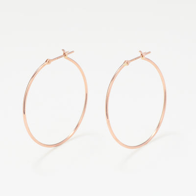K18 ピンクゴールド フープ ピアス（30mm）