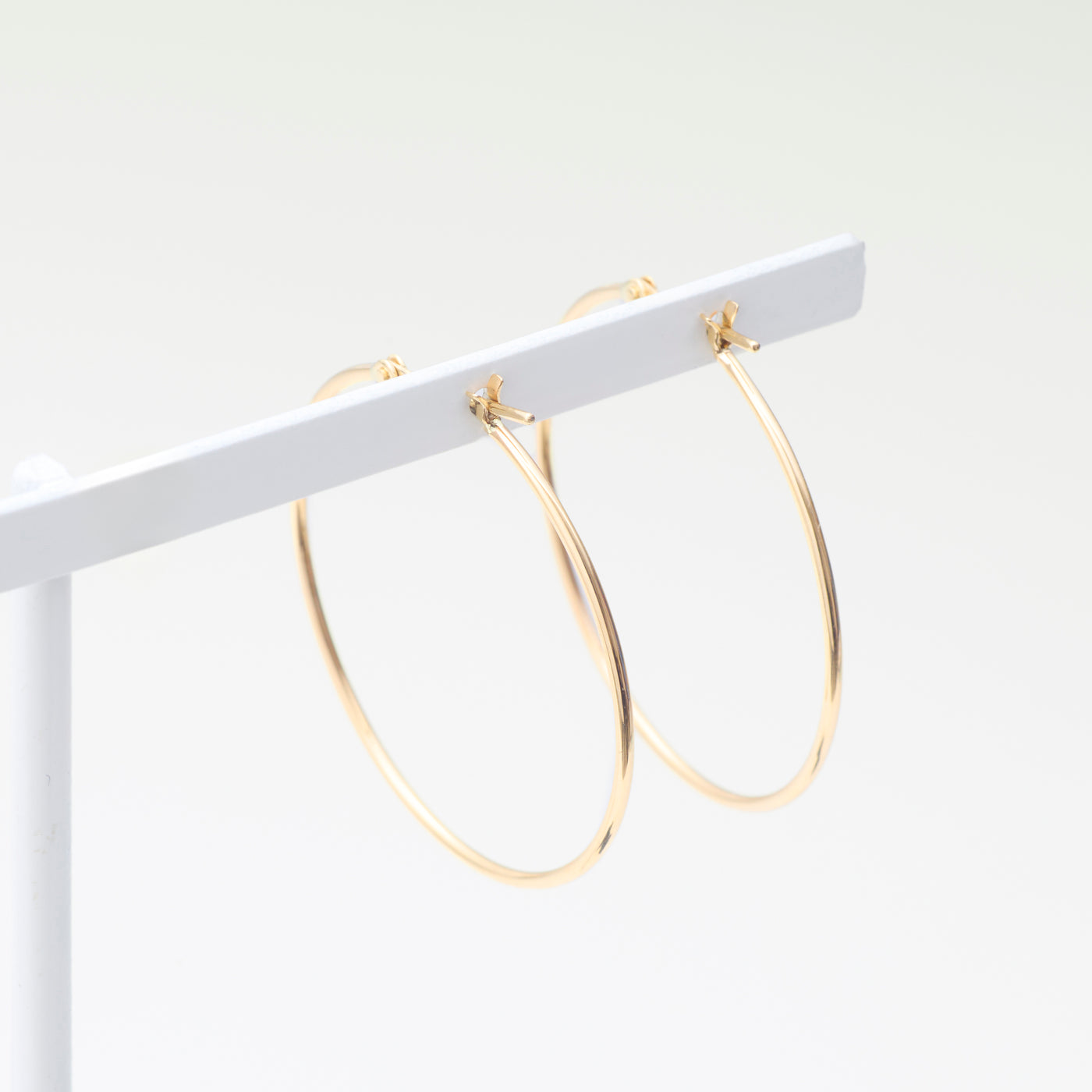 K10 イエローゴールド フープ ピアス（30mm）