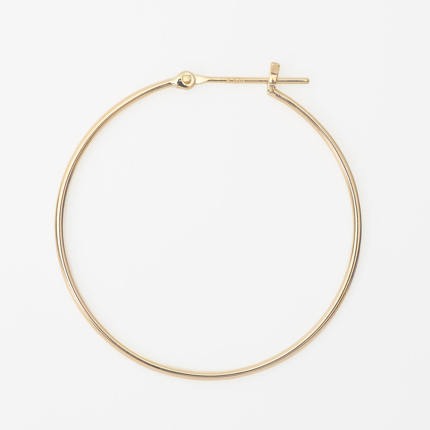 K10 イエローゴールド フープ ピアス（30mm）