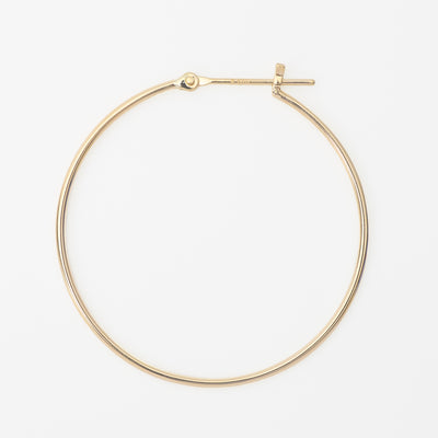 K10 イエローゴールド フープ ピアス（30mm）