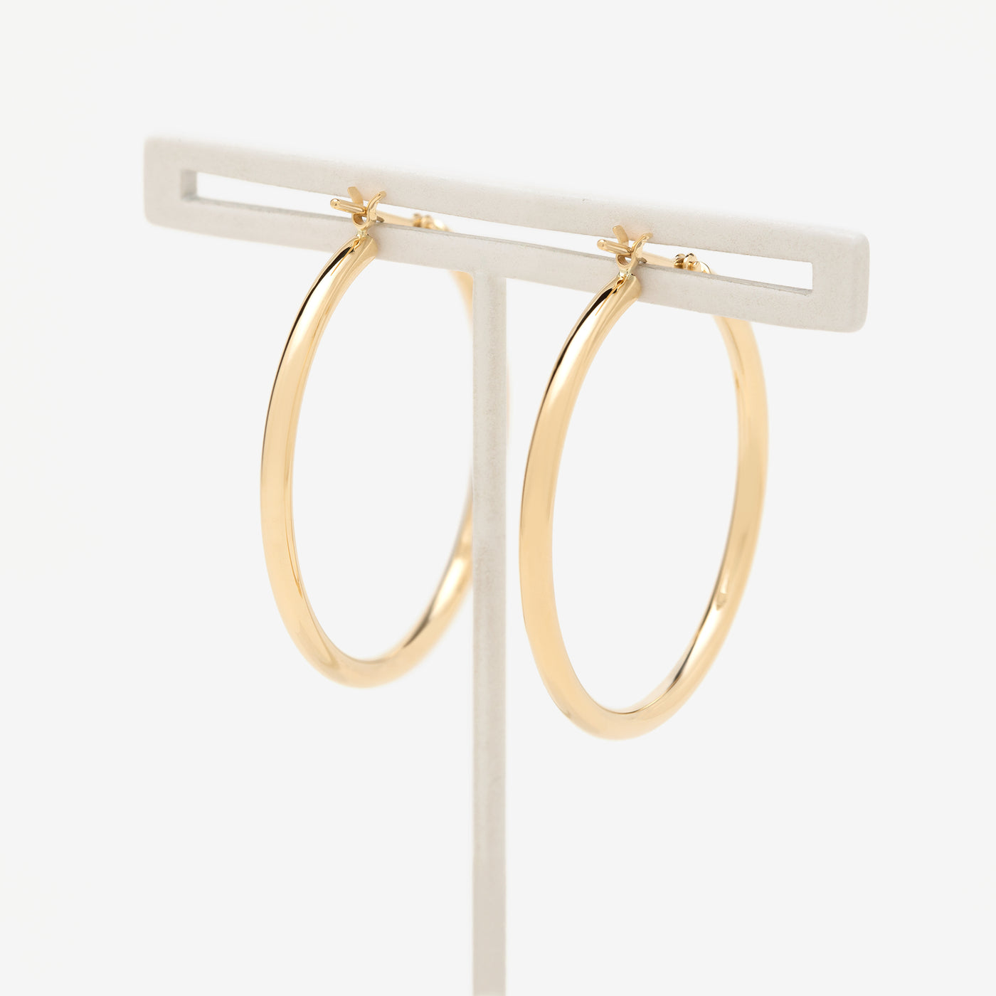 K18 イエローゴールド フープ ピアス