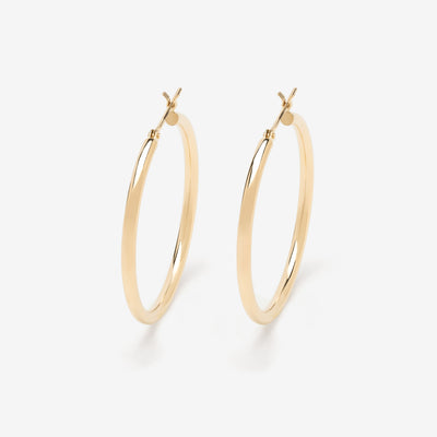 K18 イエローゴールド フープ ピアス