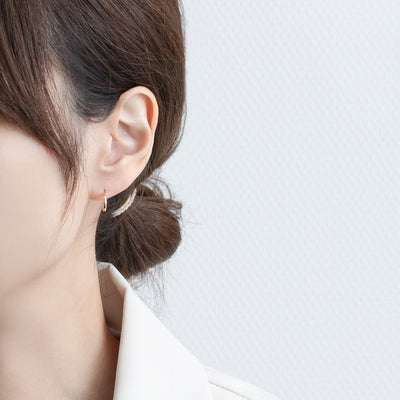 K10 イエローゴールド フープ ピアス（10mm）