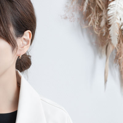 K10 イエローゴールド フープ ピアス（10mm）