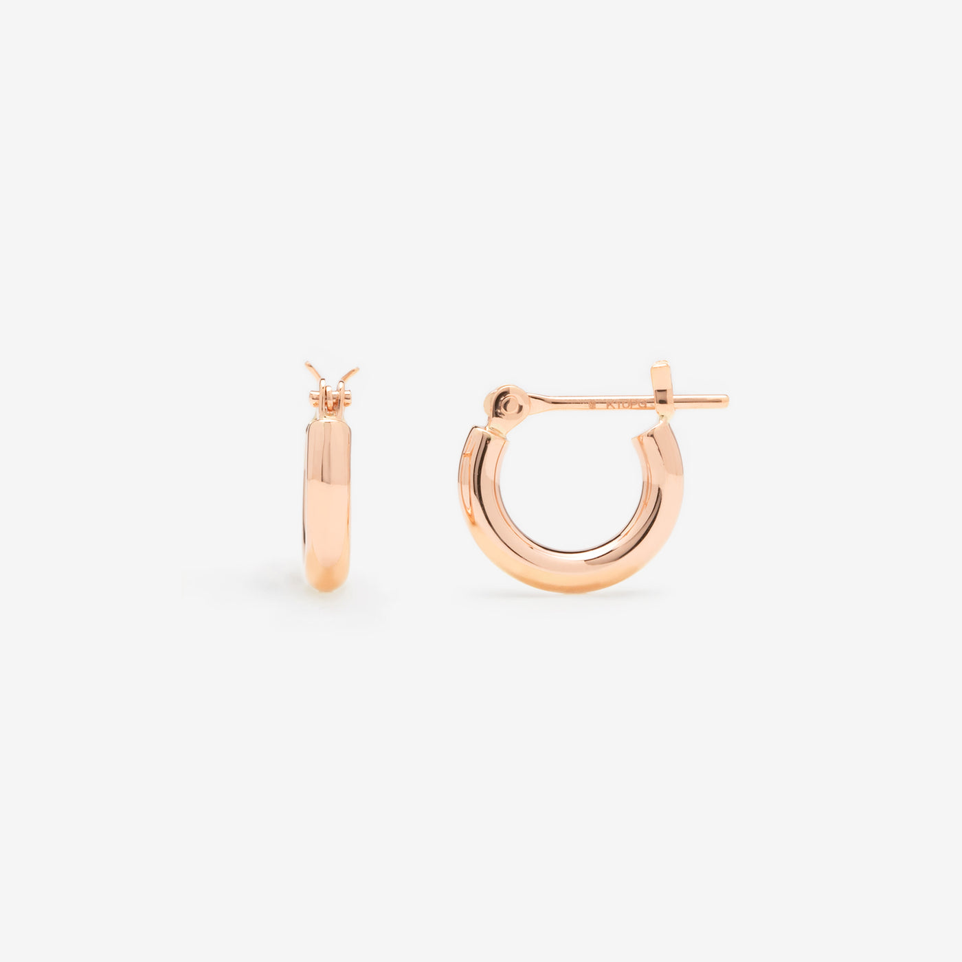 K10 ピンクゴールド フープ ピアス（10mm）