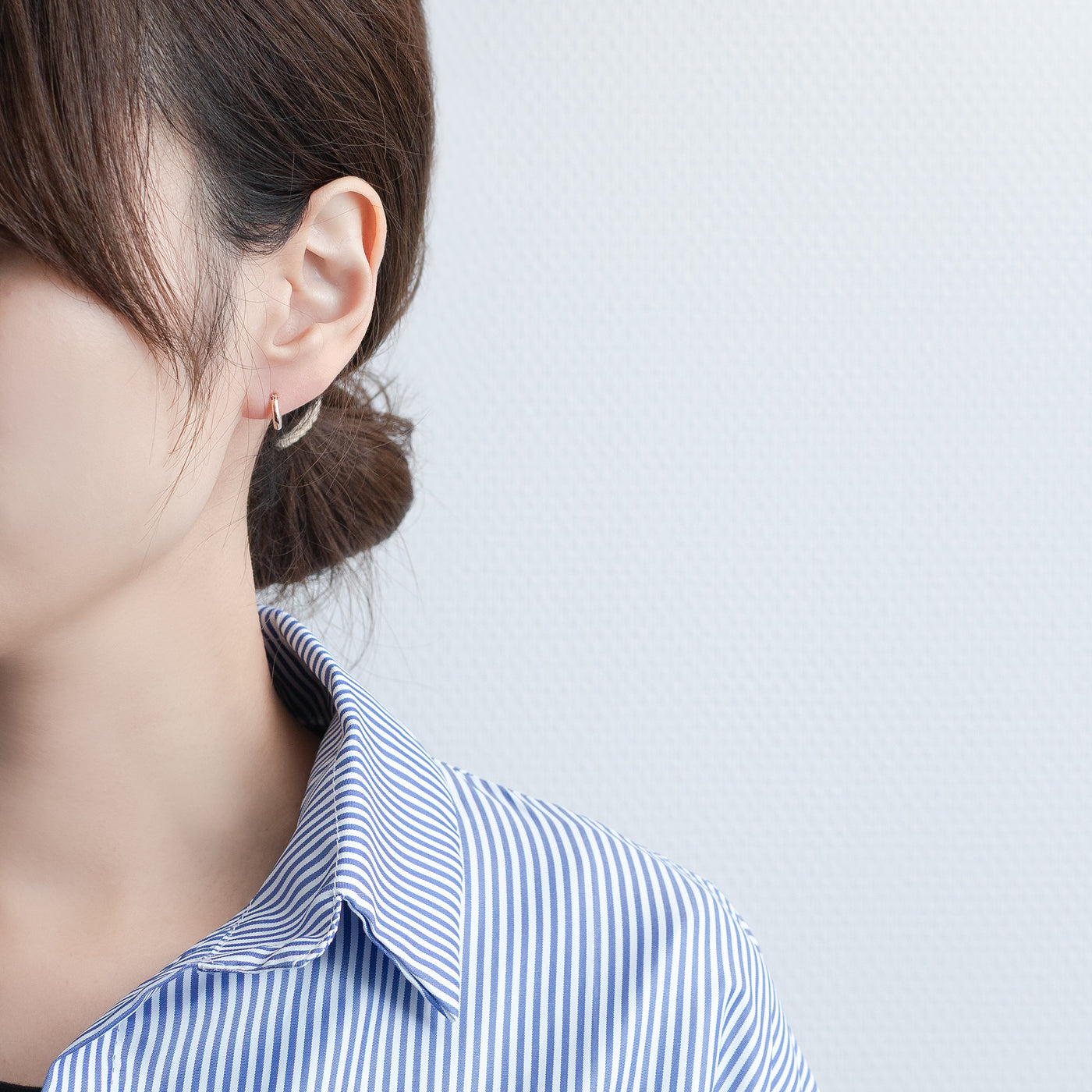 K10 ピンクゴールド フープ ピアス（10mm）