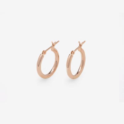 K10 ピンクゴールド フープ ピアス（15mm）