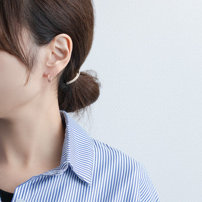 K10 ピンクゴールド フープ ピアス（15mm）