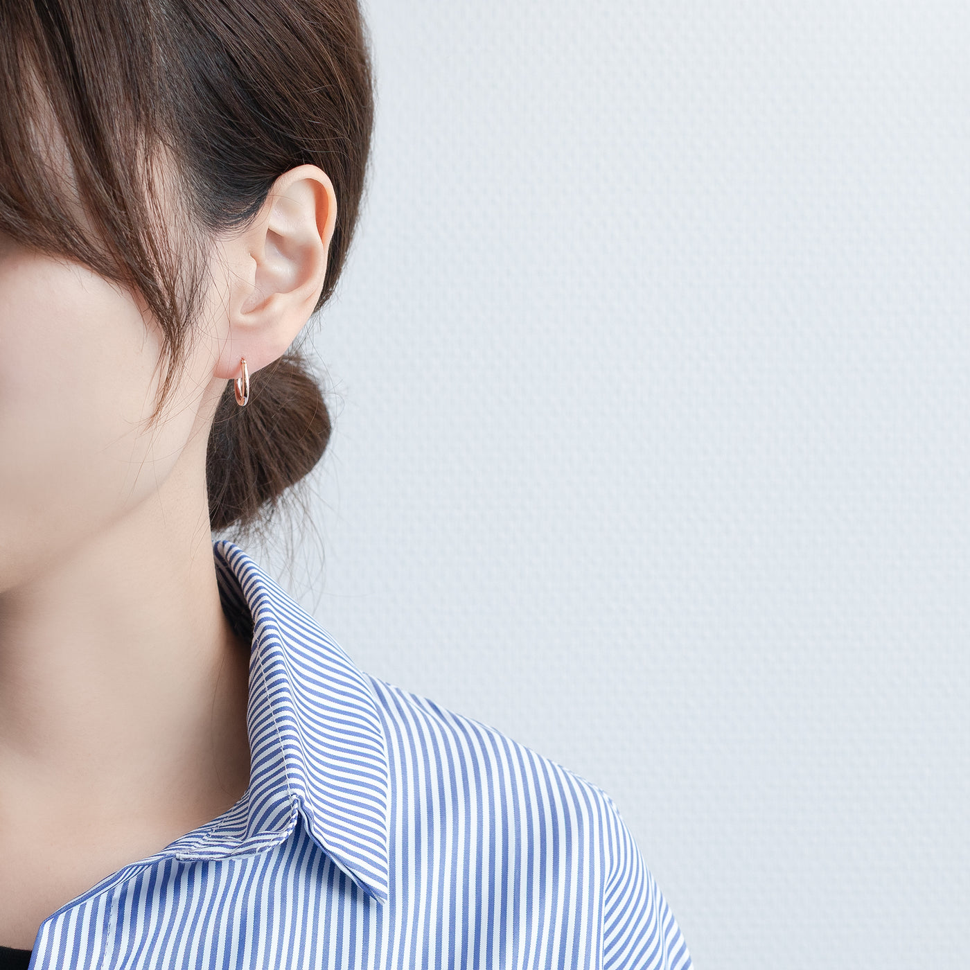 K10 ピンクゴールド フープ ピアス（15mm）