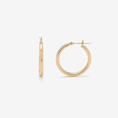 K10 イエローゴールド フープ ピアス（20mm）