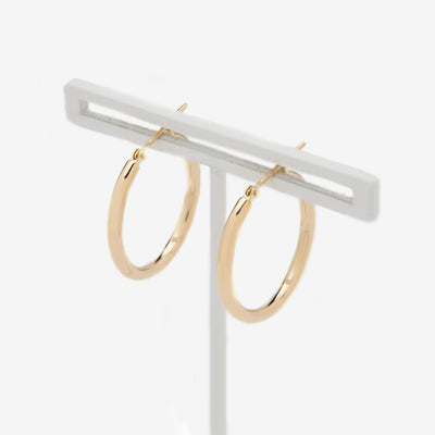 K10 イエローゴールド フープ ピアス（20mm）