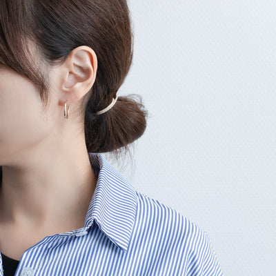 K10 イエローゴールド フープ ピアス（20mm）