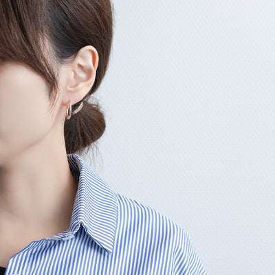 K10 イエローゴールド フープ ピアス（20mm）