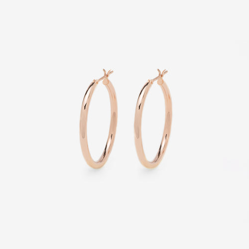 K10 ピンクゴールド フープ ピアス（25mm）