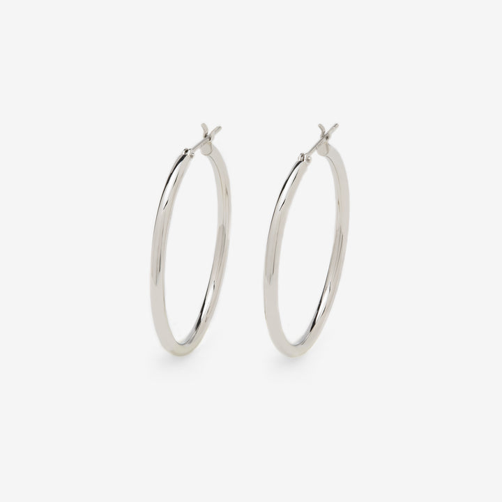 プラチナ フープ ピアス（30mm） （9863797506350）– エステール公式 