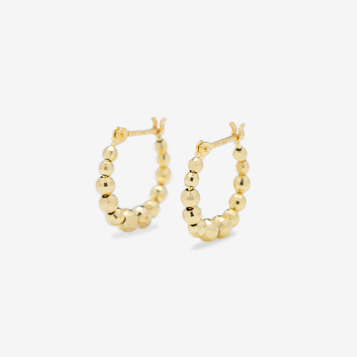 K18 イエローゴールド/K10 イエローゴールド フープ ピアス