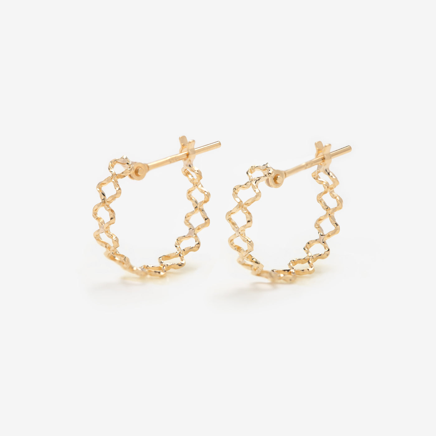 K18 イエローゴールド フープ ピアス