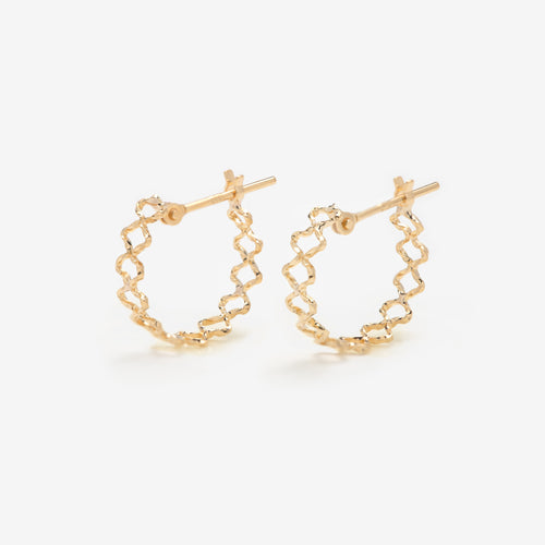 K18 イエローゴールド フープ ピアス