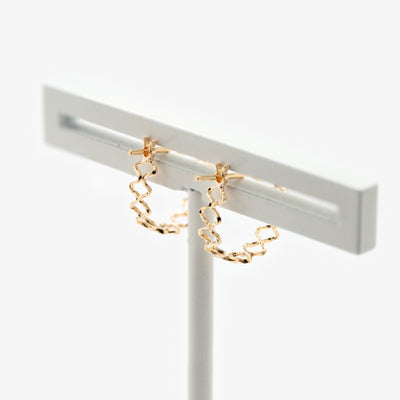 K18 イエローゴールド フープ ピアス