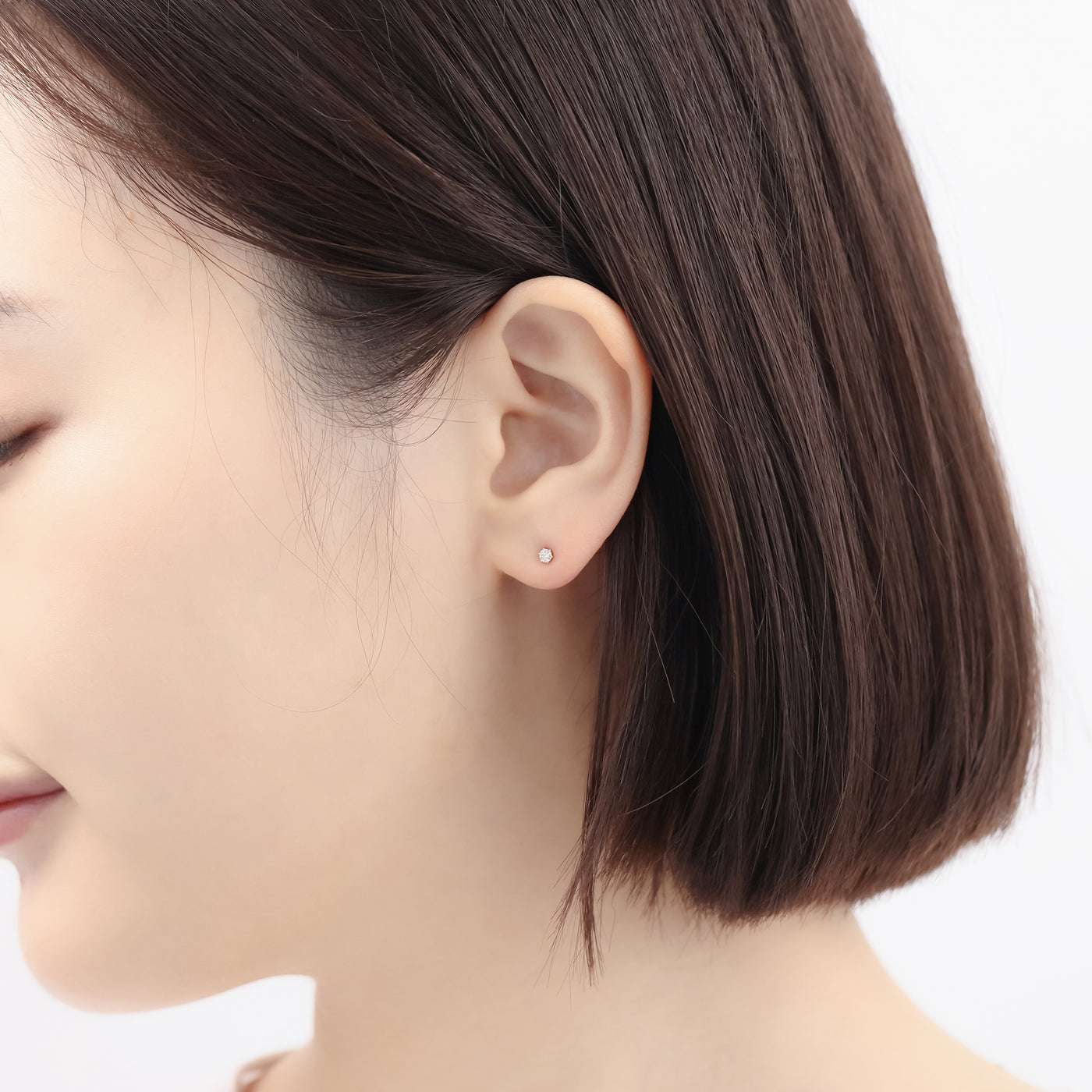 プラチナ ダイヤモンド ピアス（トータル0.10ct） （7282158174365