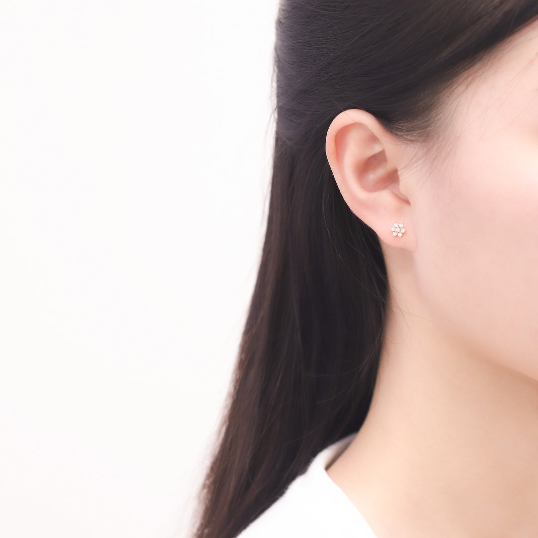 K18 イエローゴールド ダイヤモンド ピアス（0.3ct