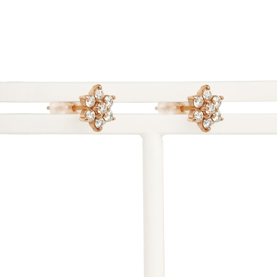 クーポン対象商品】K18 ピンクゴールド ダイヤモンド ピアス（0.3ct