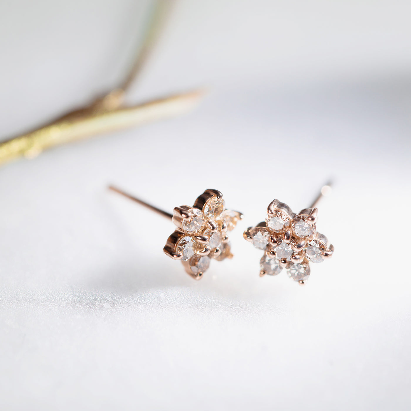 K18 ピンクゴールド ダイヤモンド ピアス（0.3ct）