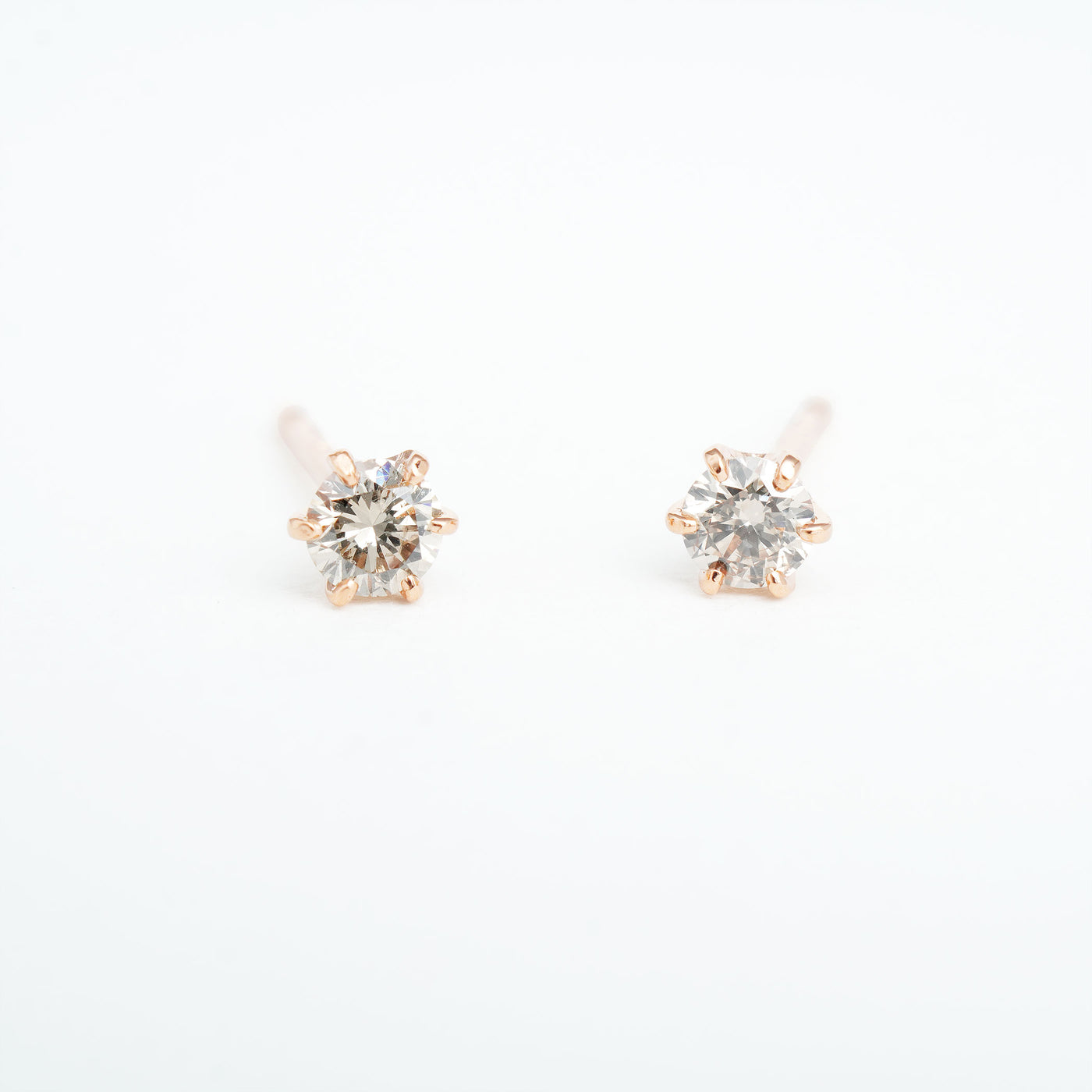 【WEB限定】K18 ピンクゴールド ダイヤモンド ピアス（0.1ct）