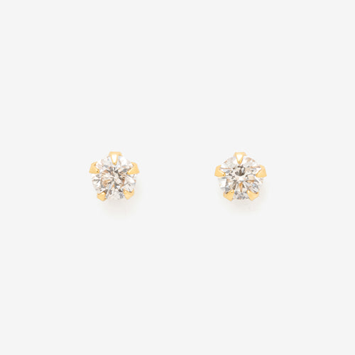 K18 イエローゴールド ダイヤモンド ピアス